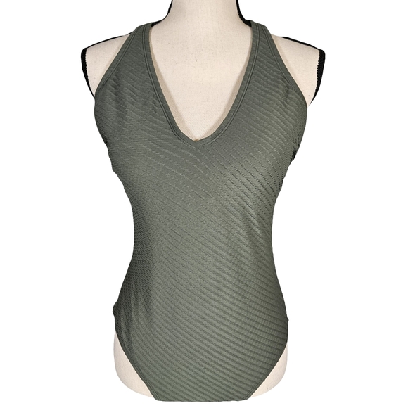 Kona Sol Other - Kona Sol Medium Coverage One Piece Swim Suit, Green, Large